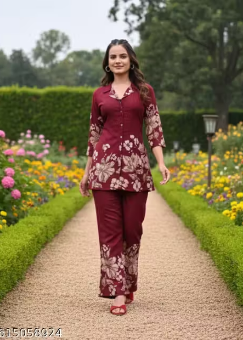 Women Floral Kurta with Palazzos & Dupatta