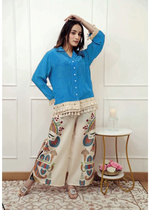 Coord Set with Lace Work