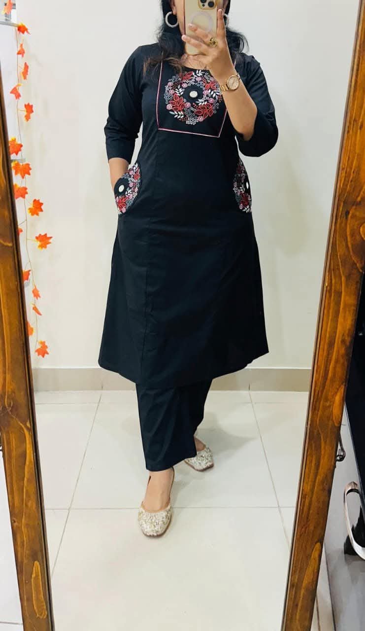 Black Jaipur Print Premium Cord-Set