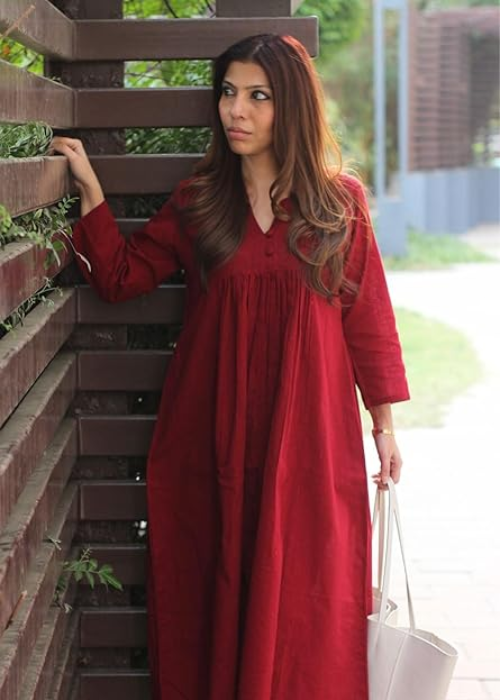 Ethnic Wear Women's Viscose Blend A-Line Kurta Pant Set