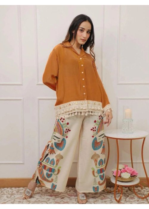 Coord Set with Lace Work