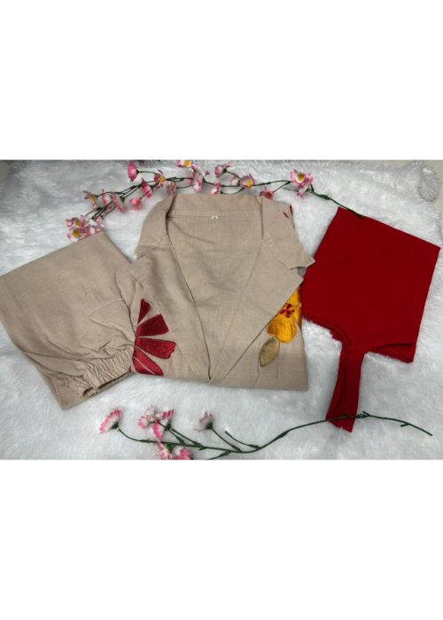 Flex Embroidered Blazer Three-Piece Set