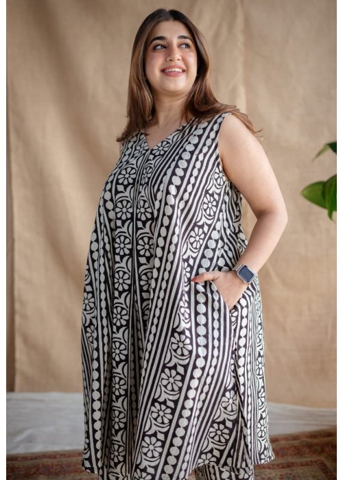 Printed Cotton Co-Ord Set with Side Pockets
