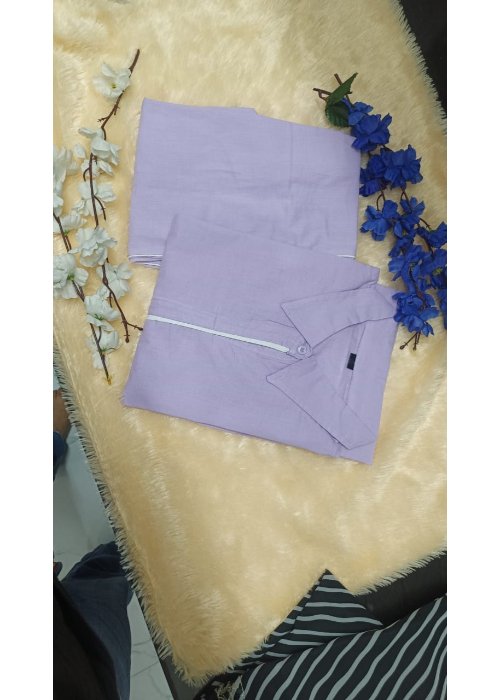 Embroidered Shirt-Style Co-Ord Set