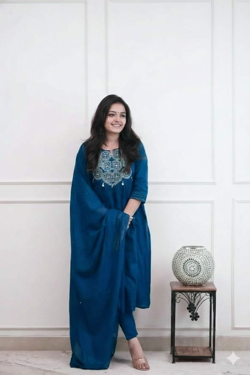 Cotton Office Wear Kurti Pant Set